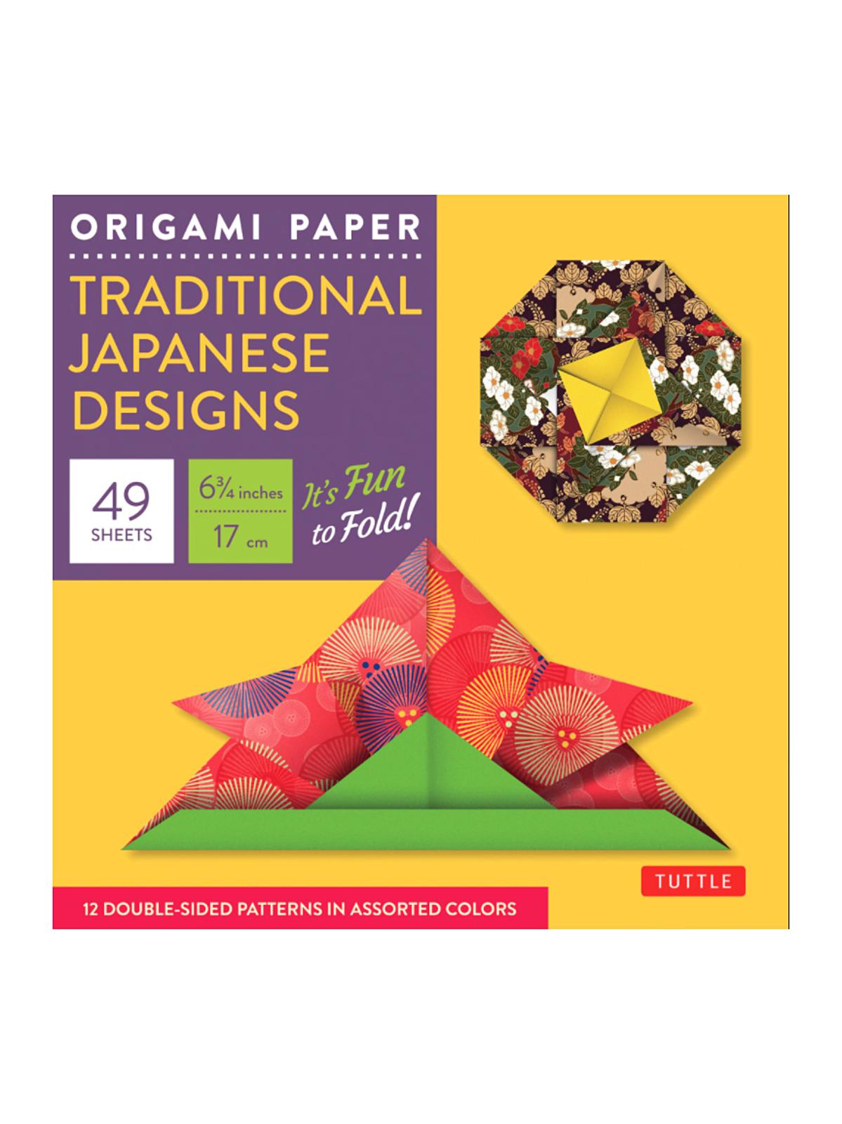 Origami Paper Traditional Japanese Designs 6 3 4 In. X 6 3 4 In.