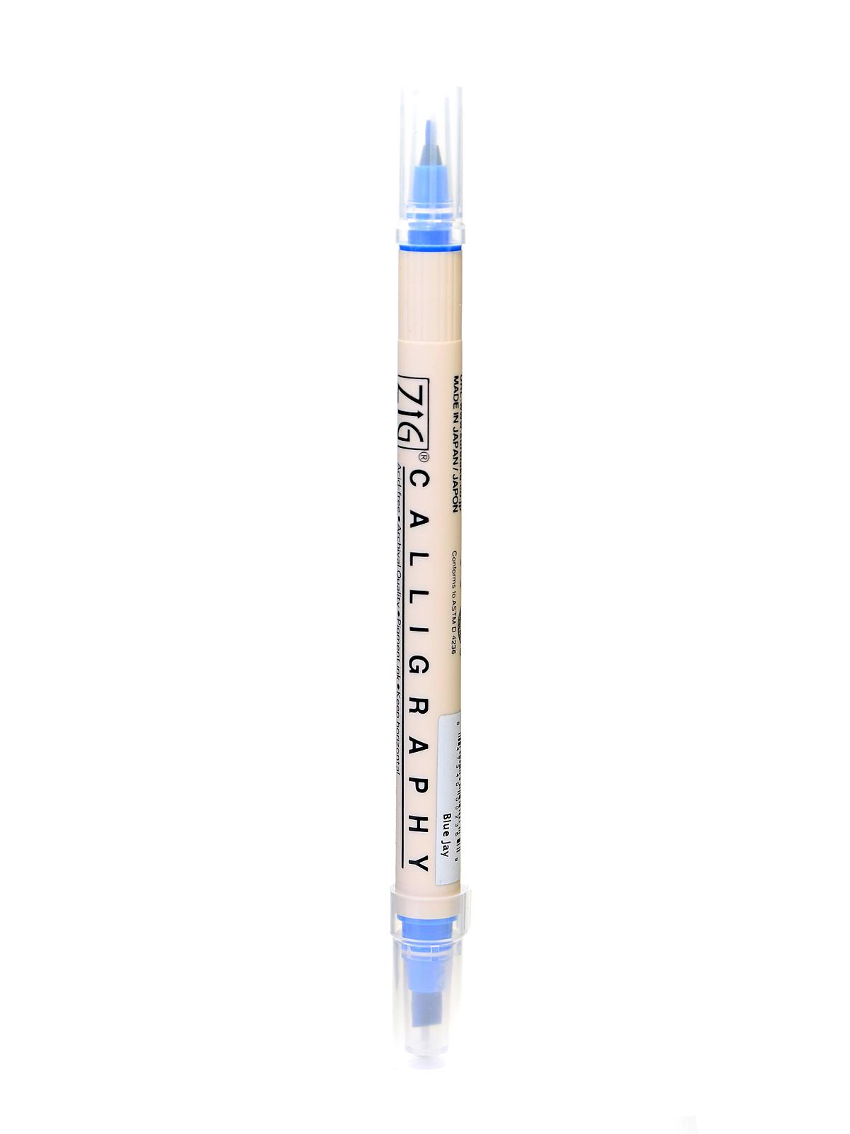 Memory System Double Sided Calligraphy Marker blue jay