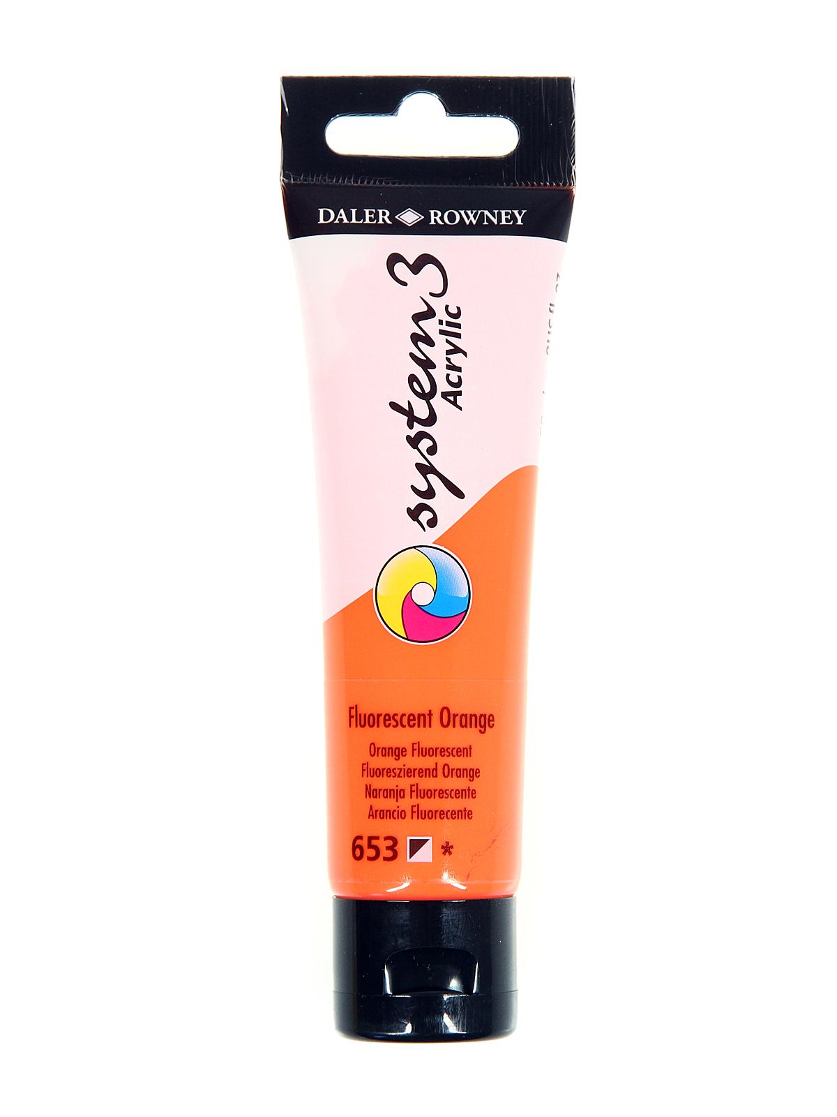 System 3 Acrylic Colour fluorescent orange 59 ml