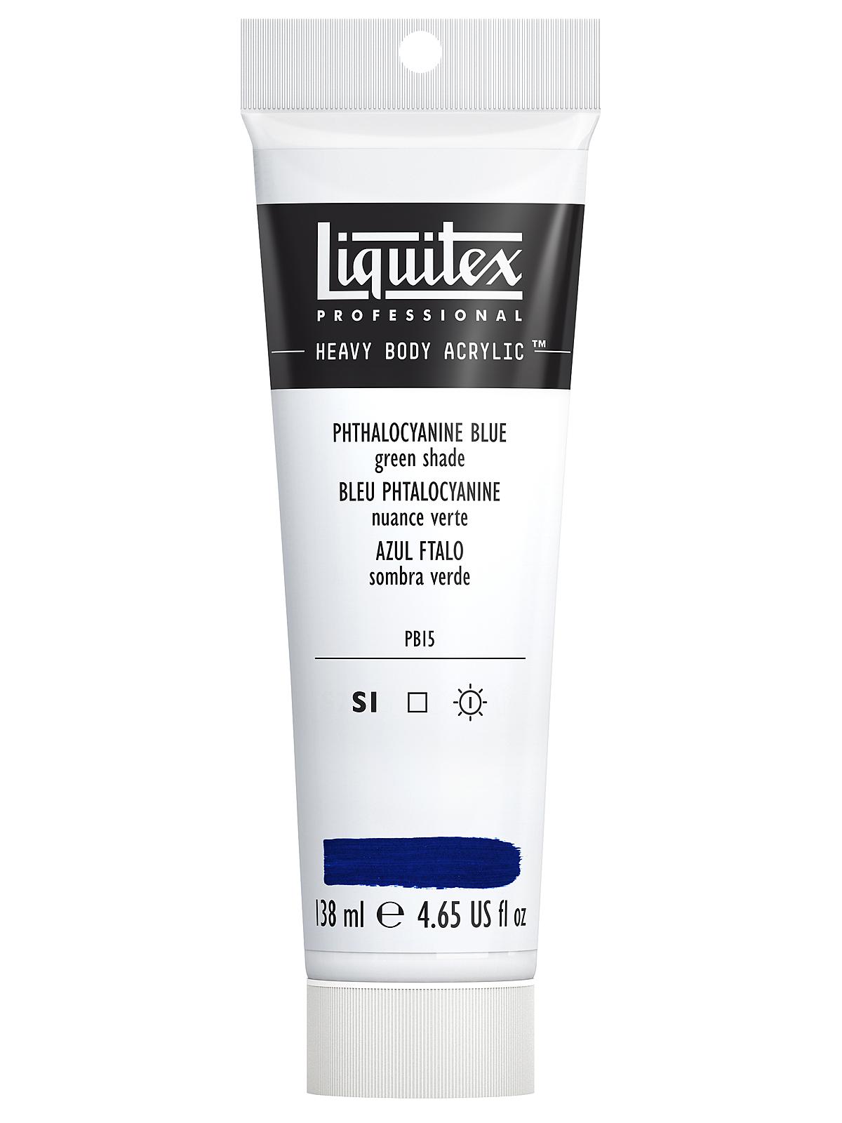 Heavy Body Professional Artist Acrylic Colors phthalo blue (green shade) 4.65 oz.
