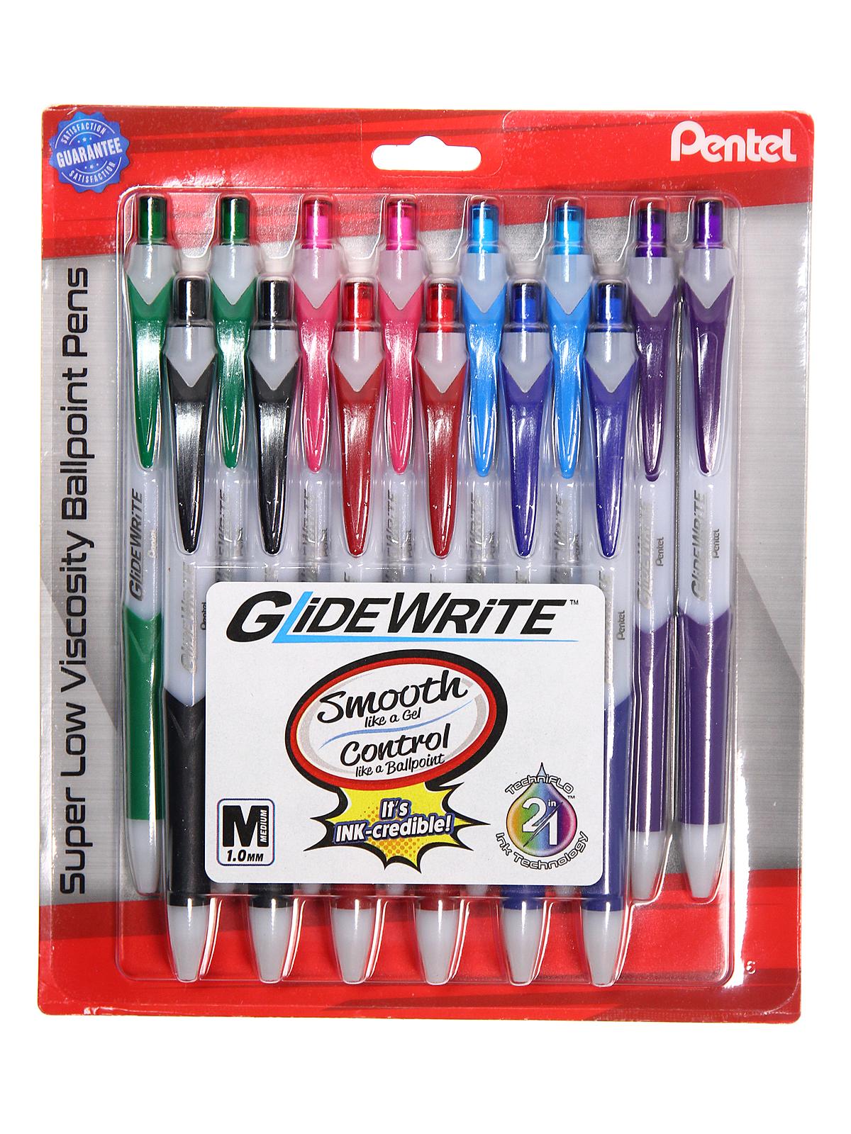 GlideWrite Ballpoint Pen assorted set v1 1.0 mm pack of 14
