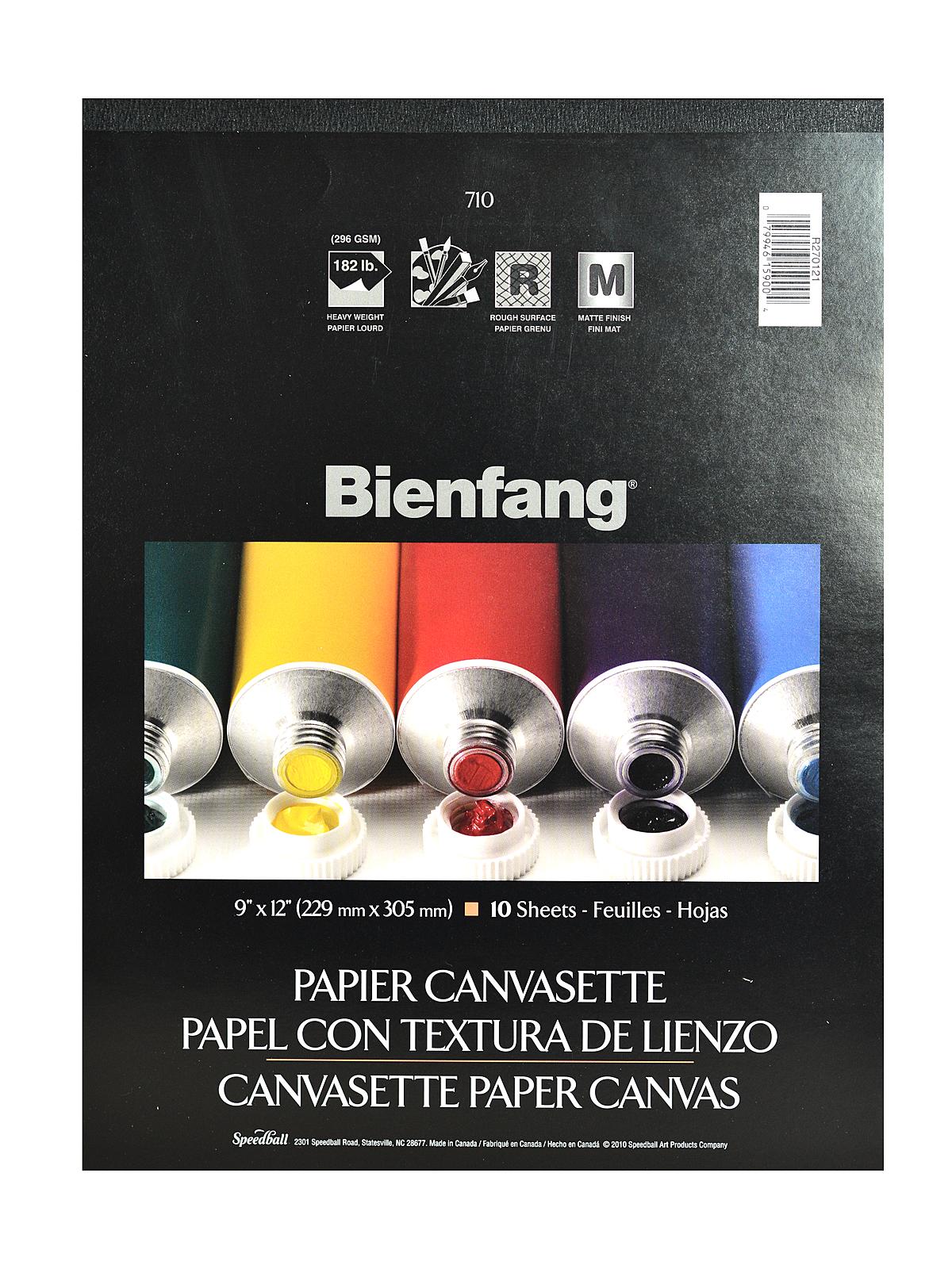 Canvasette Paper Canvas 9 in. x 12 in. pad of 10 sheets