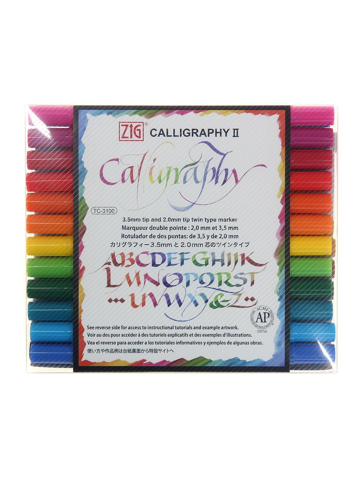 Calligraphy II Dye Marker set of 24
