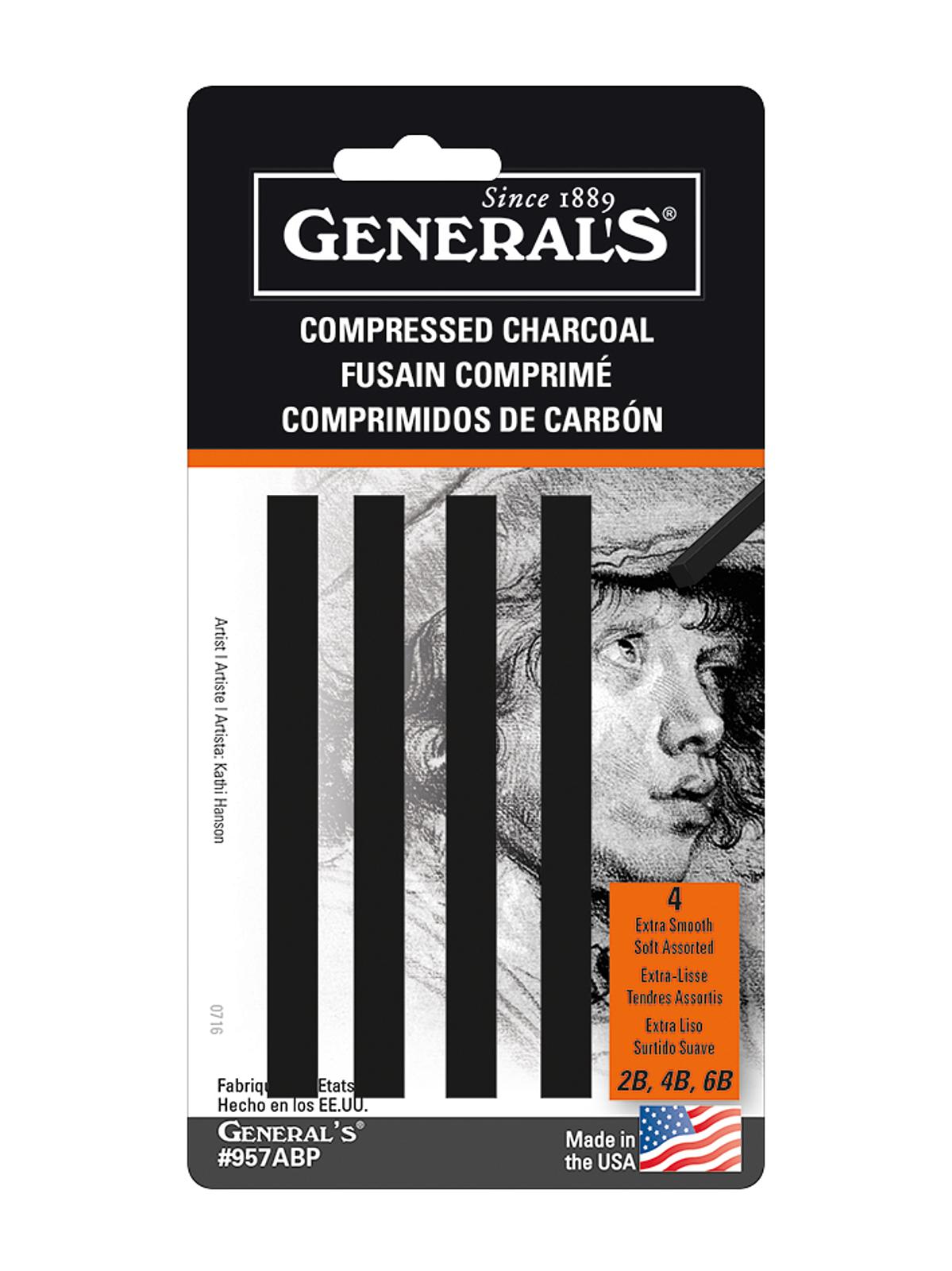 Compressed Charcoal Assorted Pack Of 4