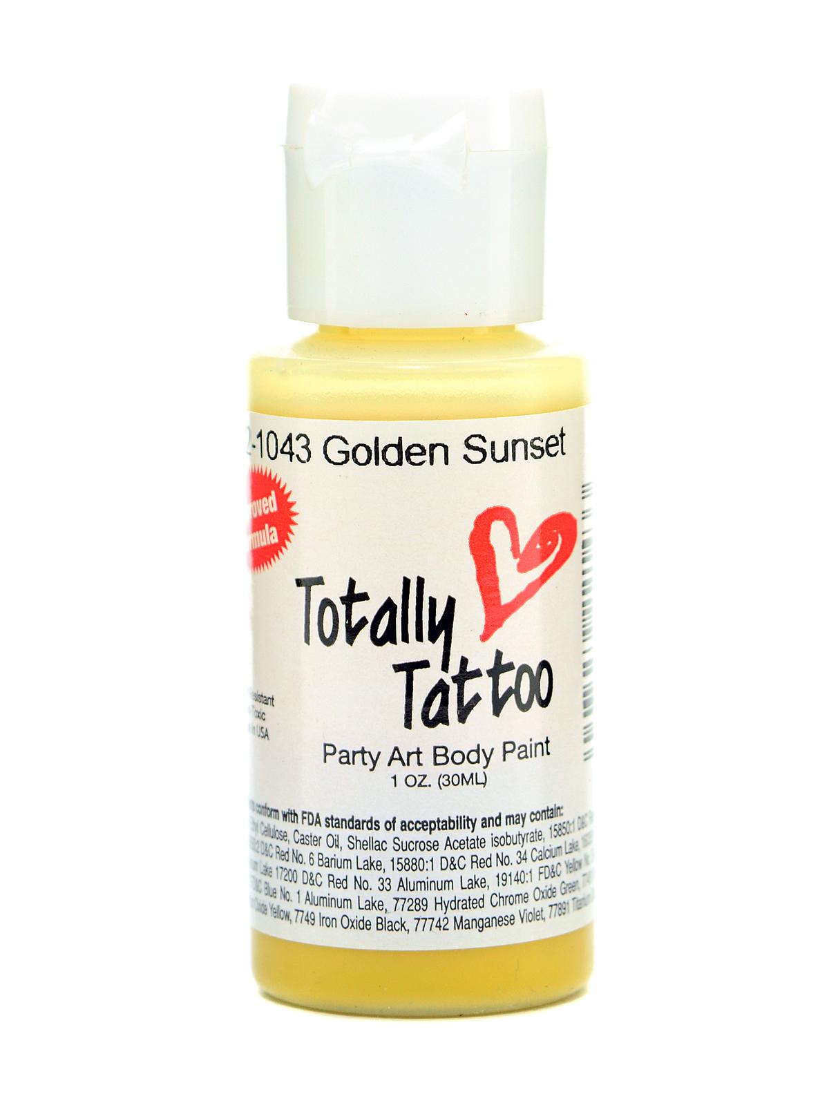 Totally Tattoo System Body Paint Golden Sunset 1 Oz.