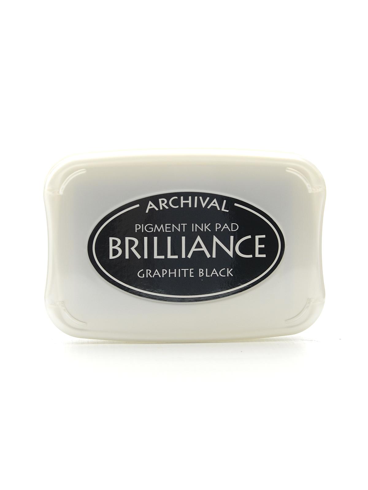 Brilliance Archival Pigment Ink graphite black 3.75 in. x 2.625 in. pad