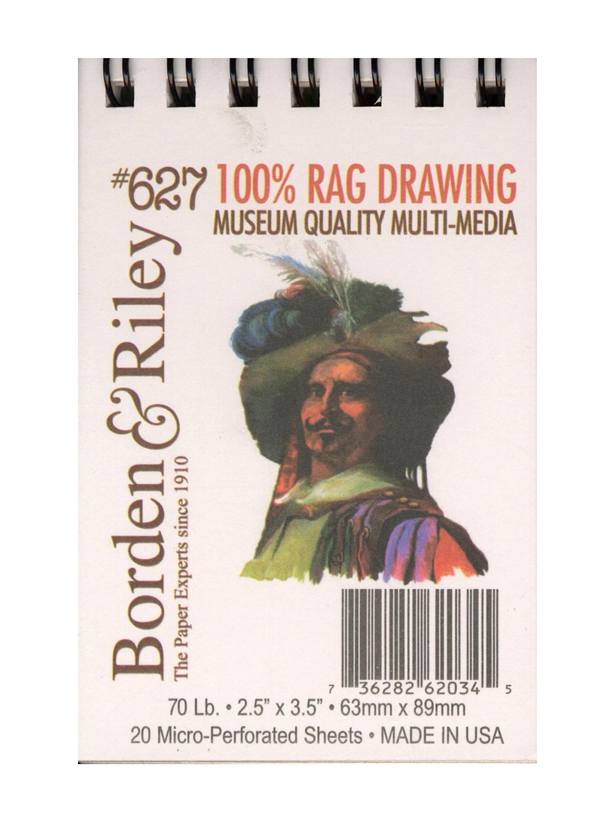 #627 100% Rag Drawing Paper Pad 2 1 2 In. X 3 1 2 In. 50 Sheets