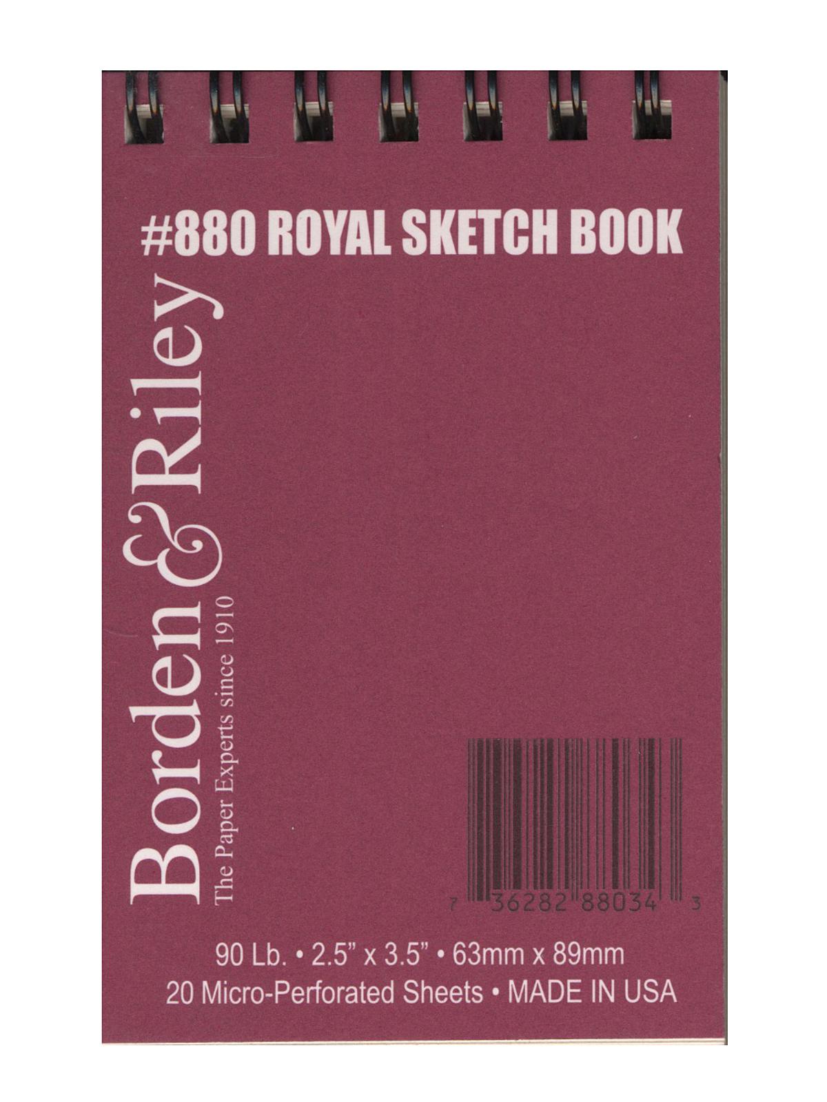 #880 Royal Sketch Paper 2 1 2 In. X 3 1 2 In. Pad 20 Sheets