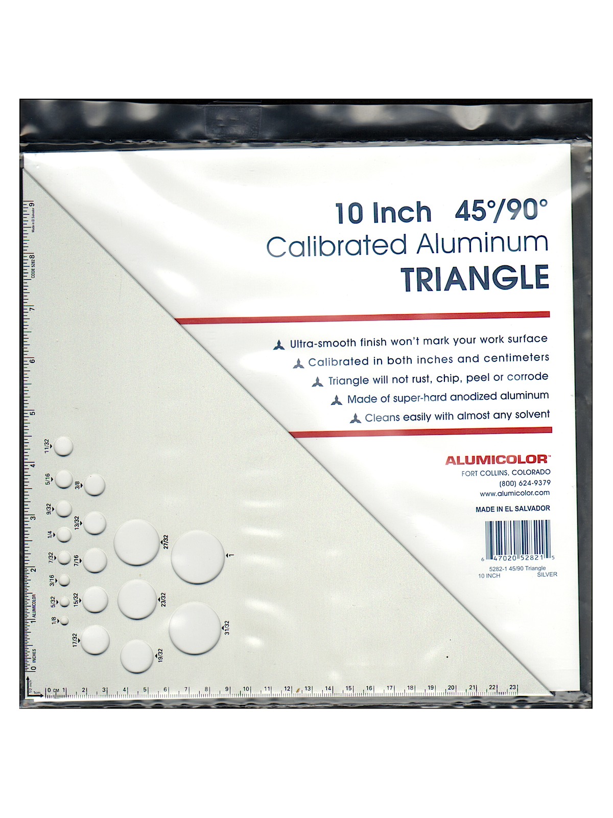 Aluminum Calibrated Triangles 10 in. 45 90
