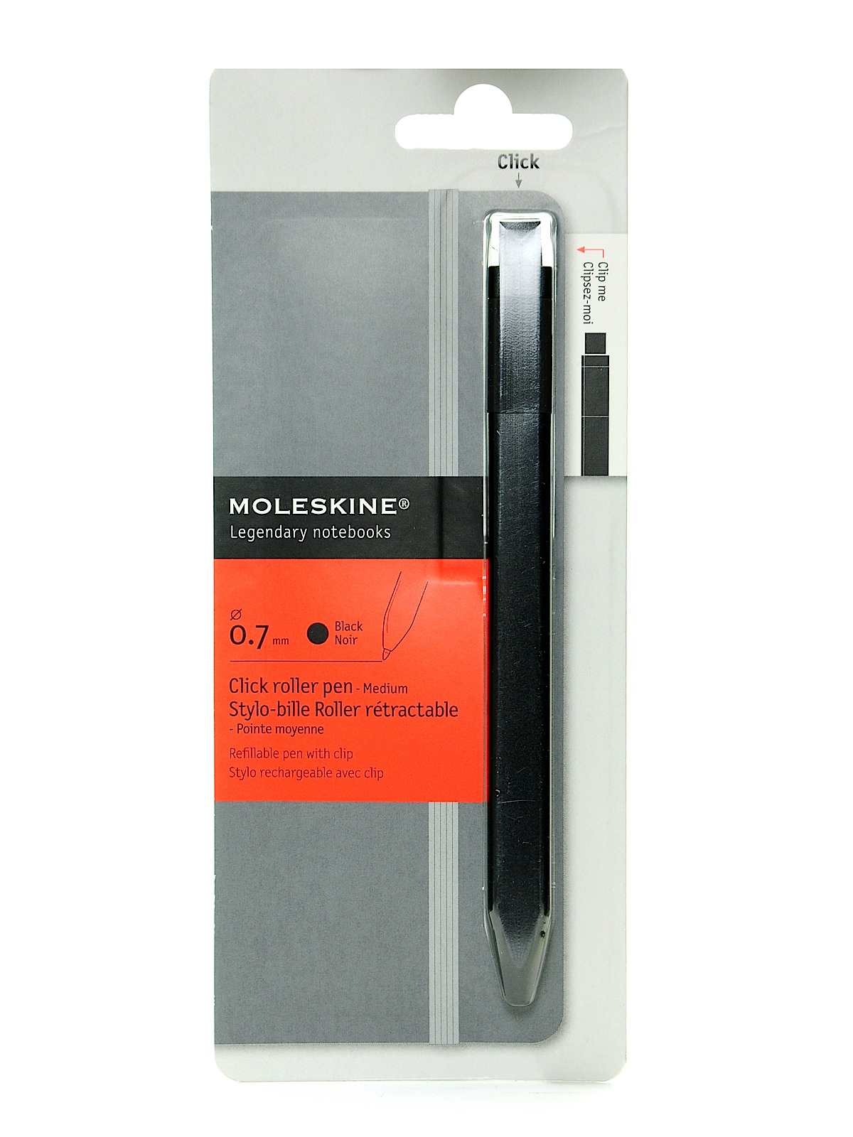 Writing Collection Classic Click Roller Pen Medium 0.7 Mm Black