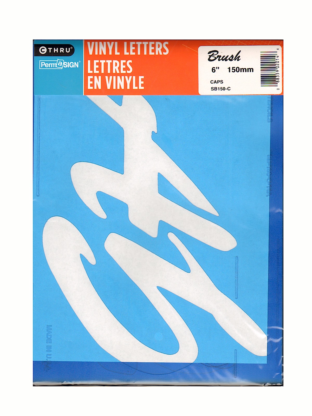 Lettering Stencil Guides capitals brush 6 in.