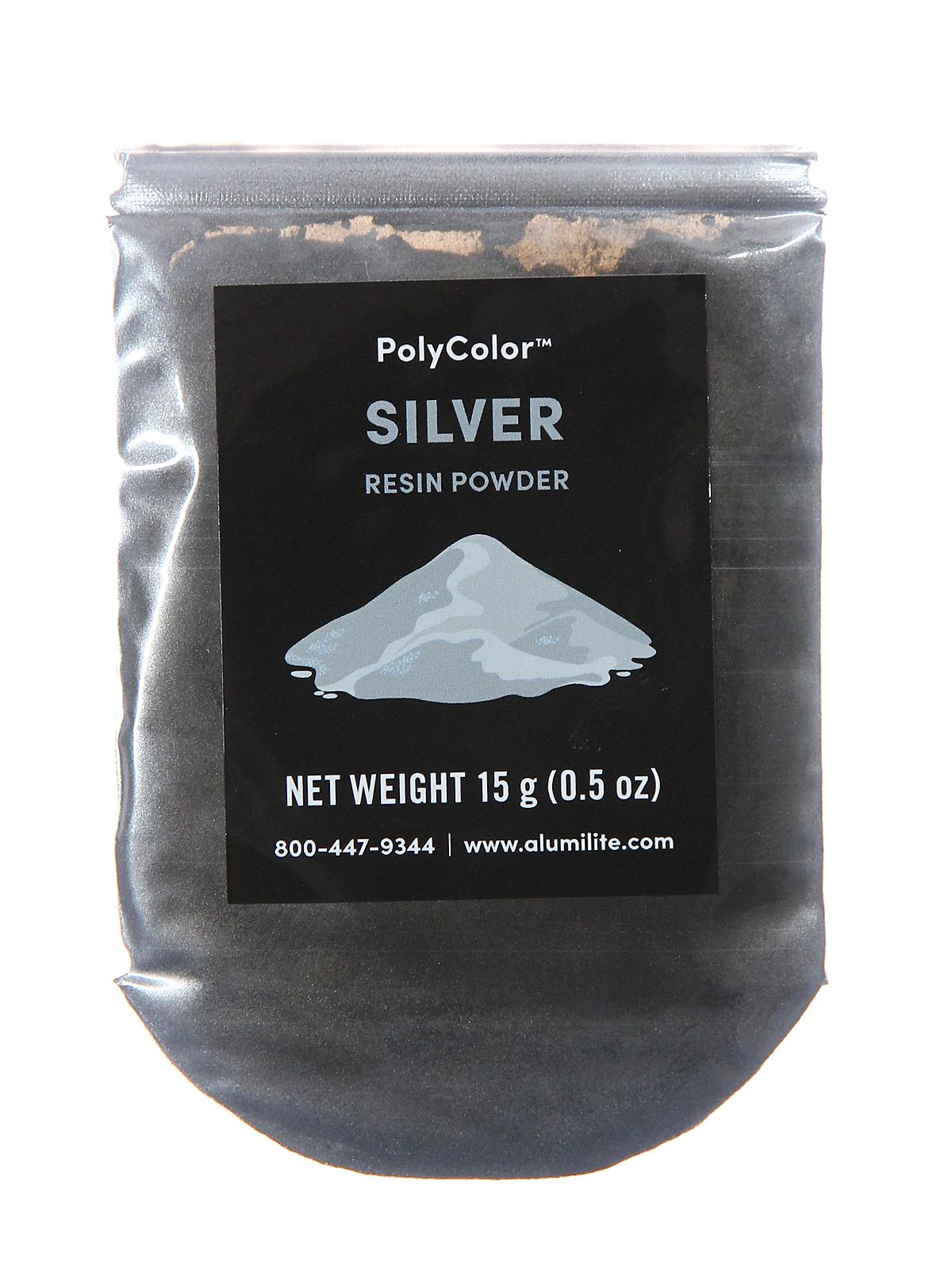 PolyColor Resin Powder Silver Bag 15 G (0.5 Oz.)
