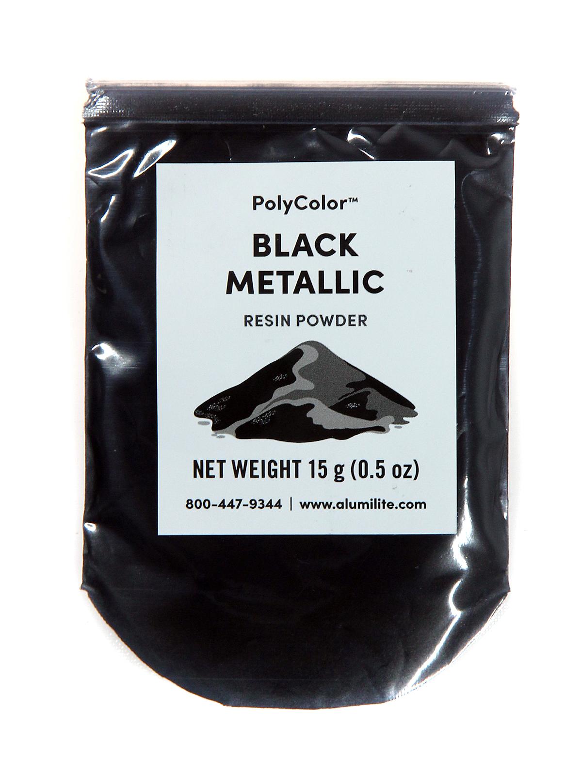PolyColor Resin Powder Black Metallic Bag 15 G (0.5 Oz.)