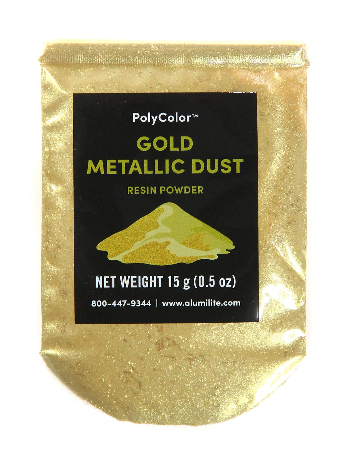 PolyColor Resin Powder gold metallic dust bag 15 g (0.5 oz.)