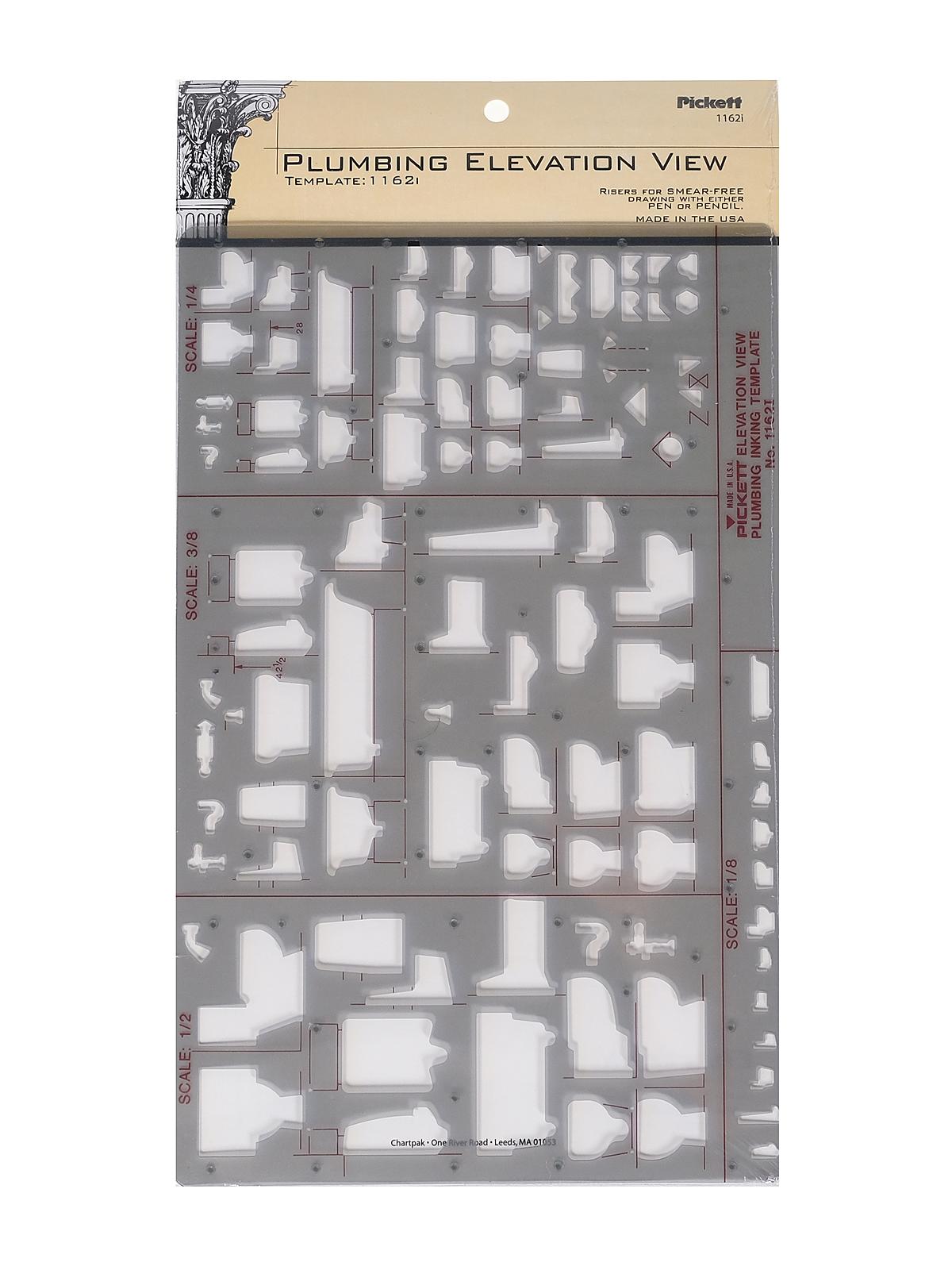 Plumbing Drafting Templates elevation view 1 8 in. = 1 ft.