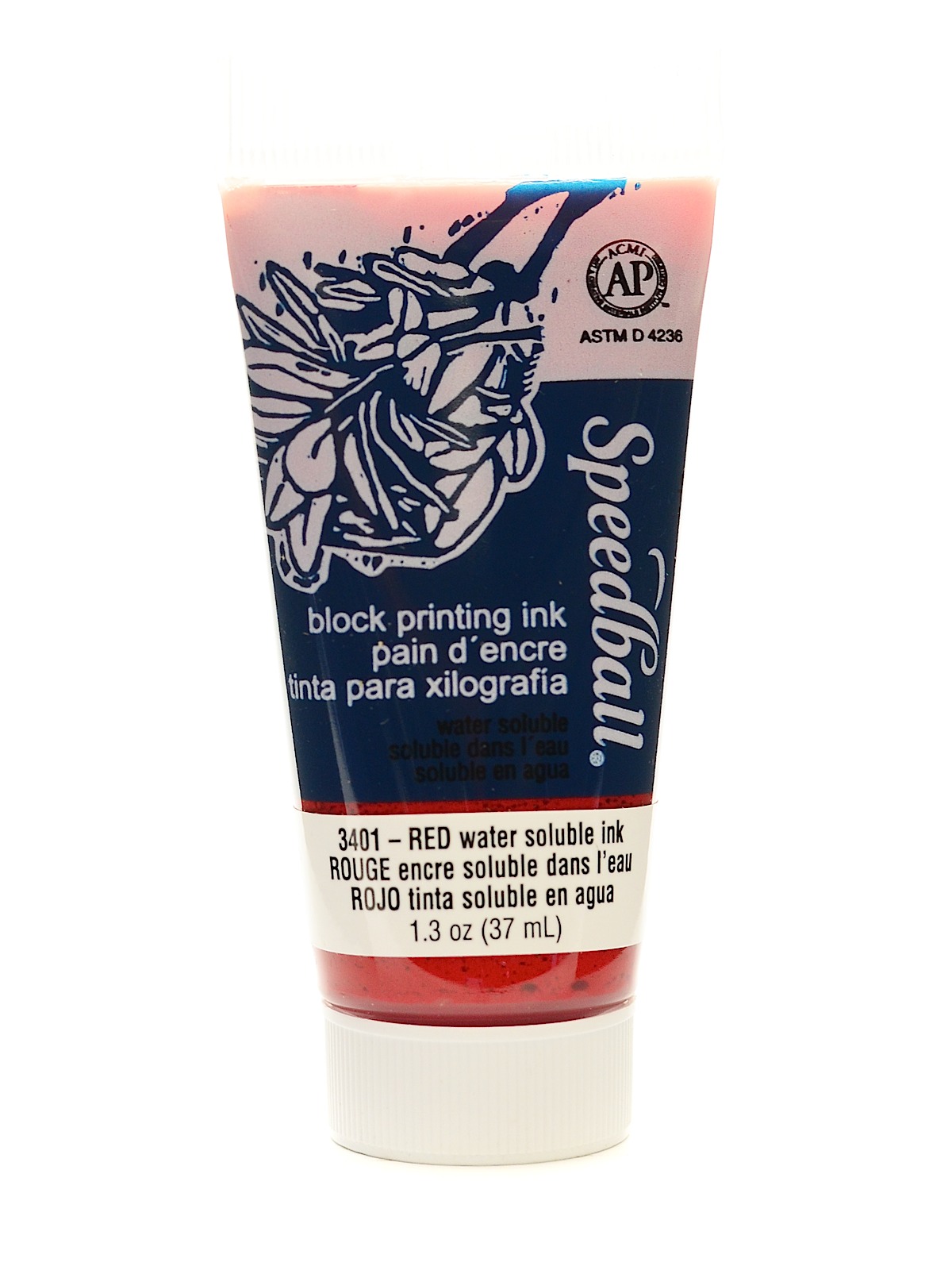 Block Printing Water Soluble Ink Red 1.25 Oz.