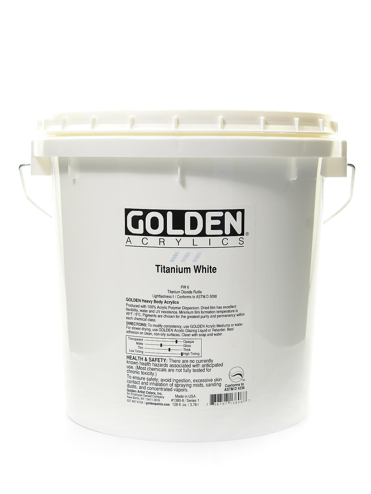 Heavy Body Acrylics titanium white 128 oz.