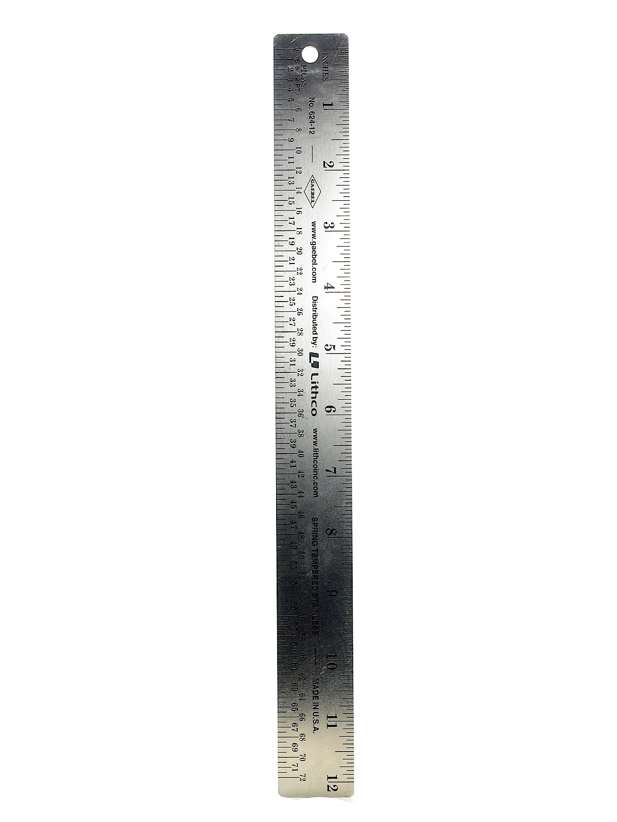 Two-sided Steel Rulers 12 In. 624
