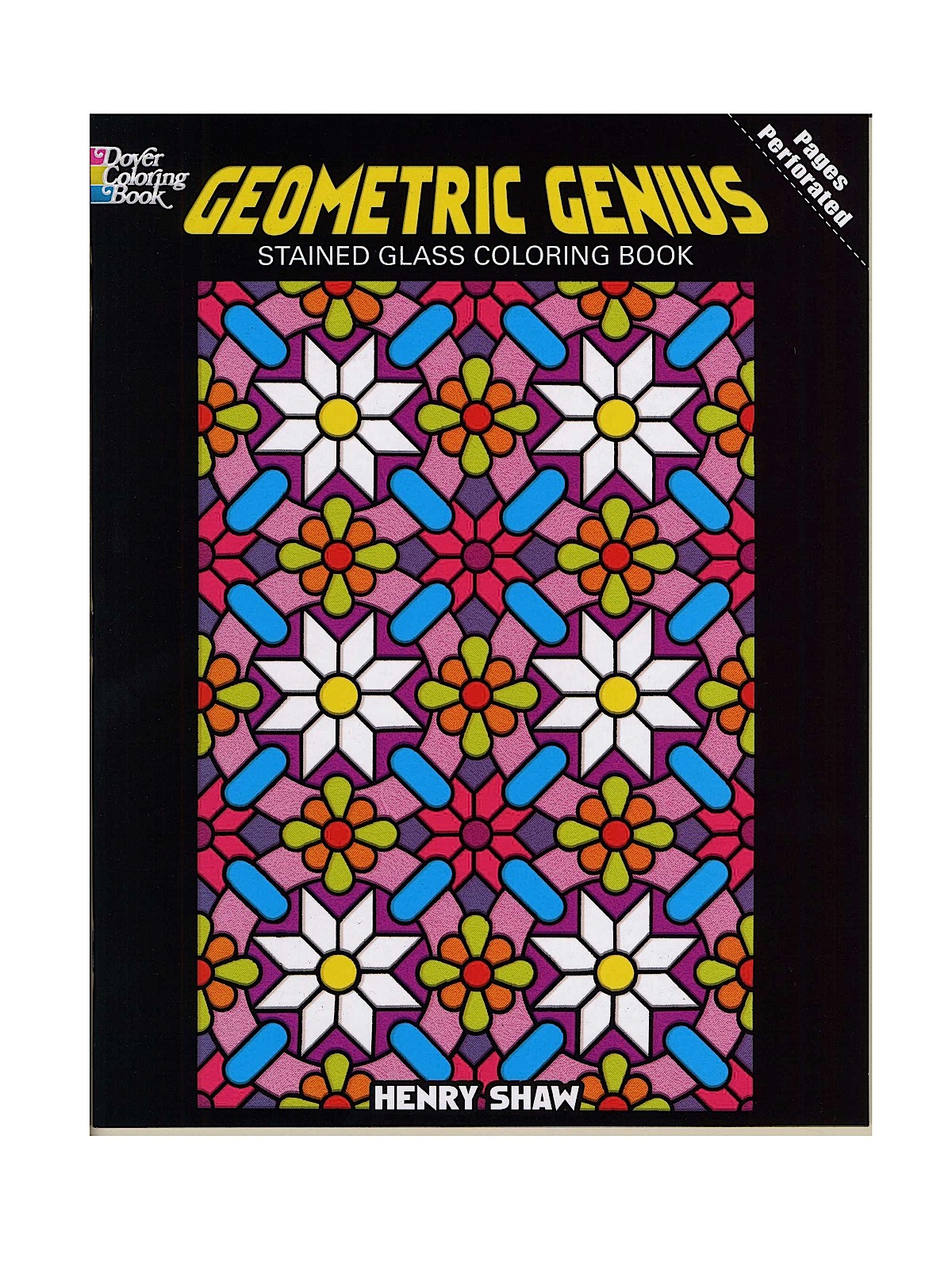 Creative Haven Coloring Books Geometric Genius Stained Glass