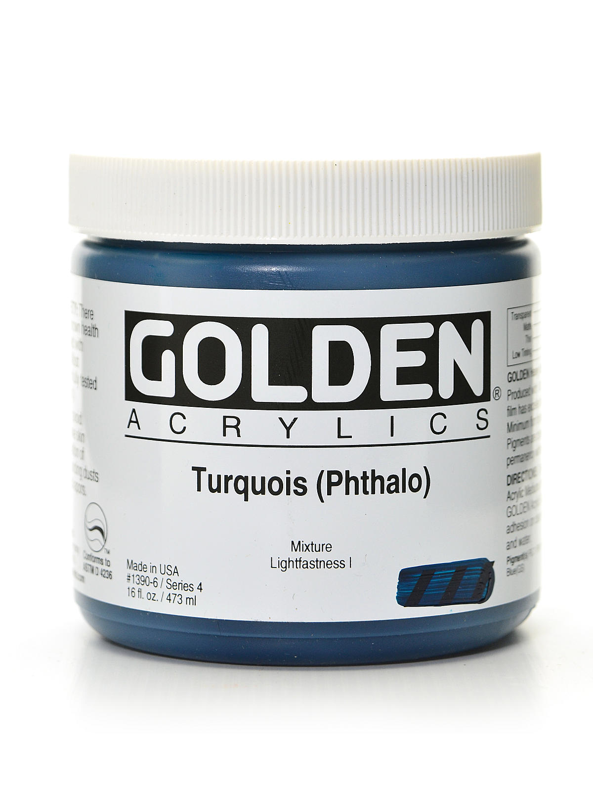 Heavy Body Acrylics turquoise (phthalo) 16 oz.