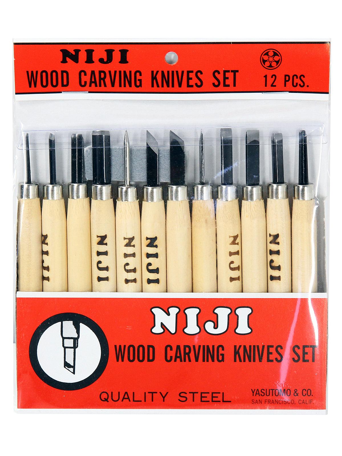 Niji Woodcarving Set set of 12