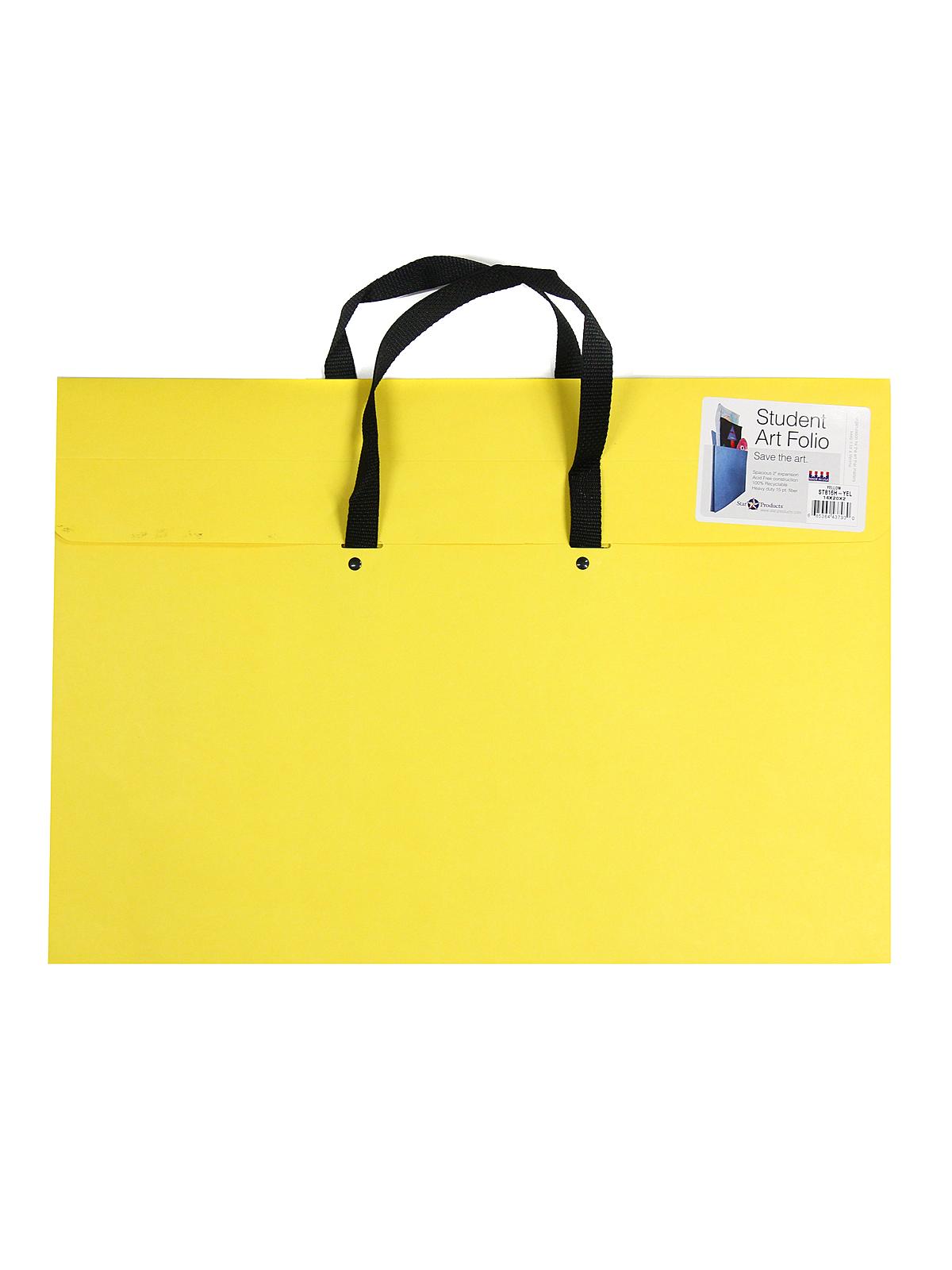 Student Art Folio with Handles 14 in. x 20 in. x 2 in. yellow