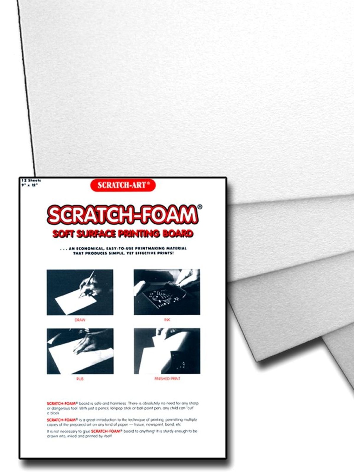 Scratch-foam Board 9 In. X 12 In. Pack Of 12