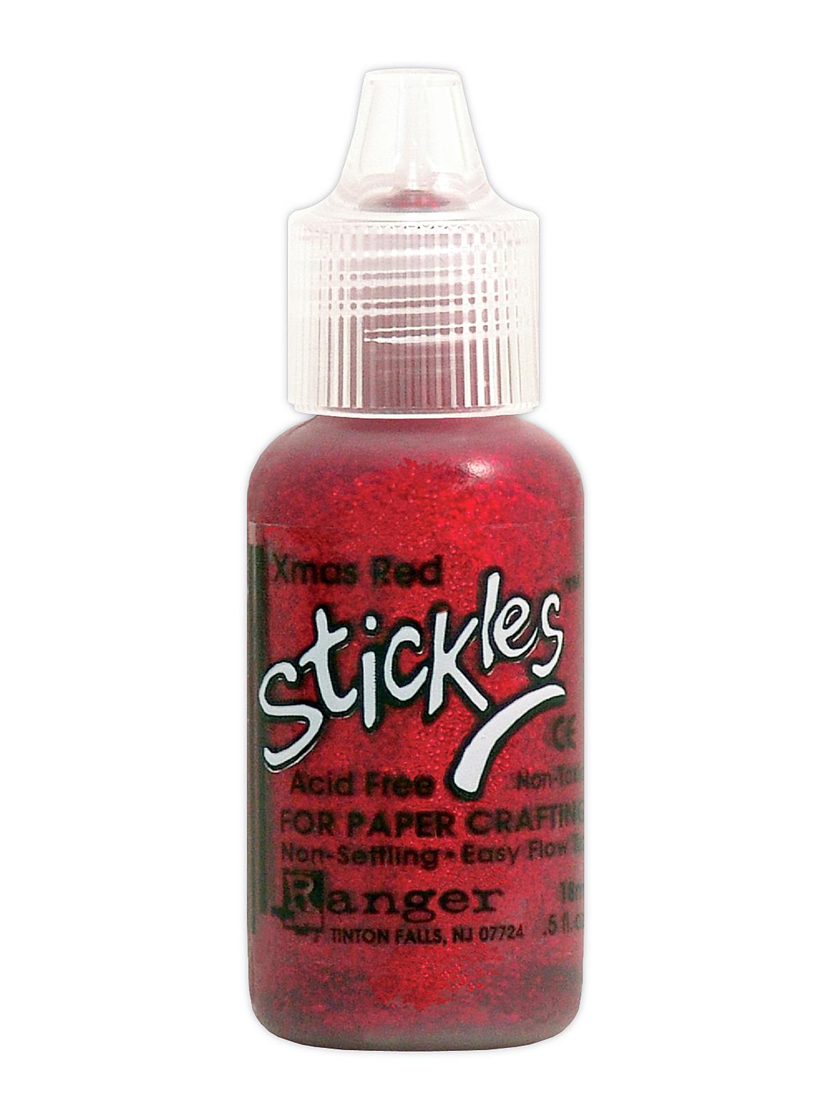 Stickles Glitter Glue Christmas red 0.5 oz. bottle