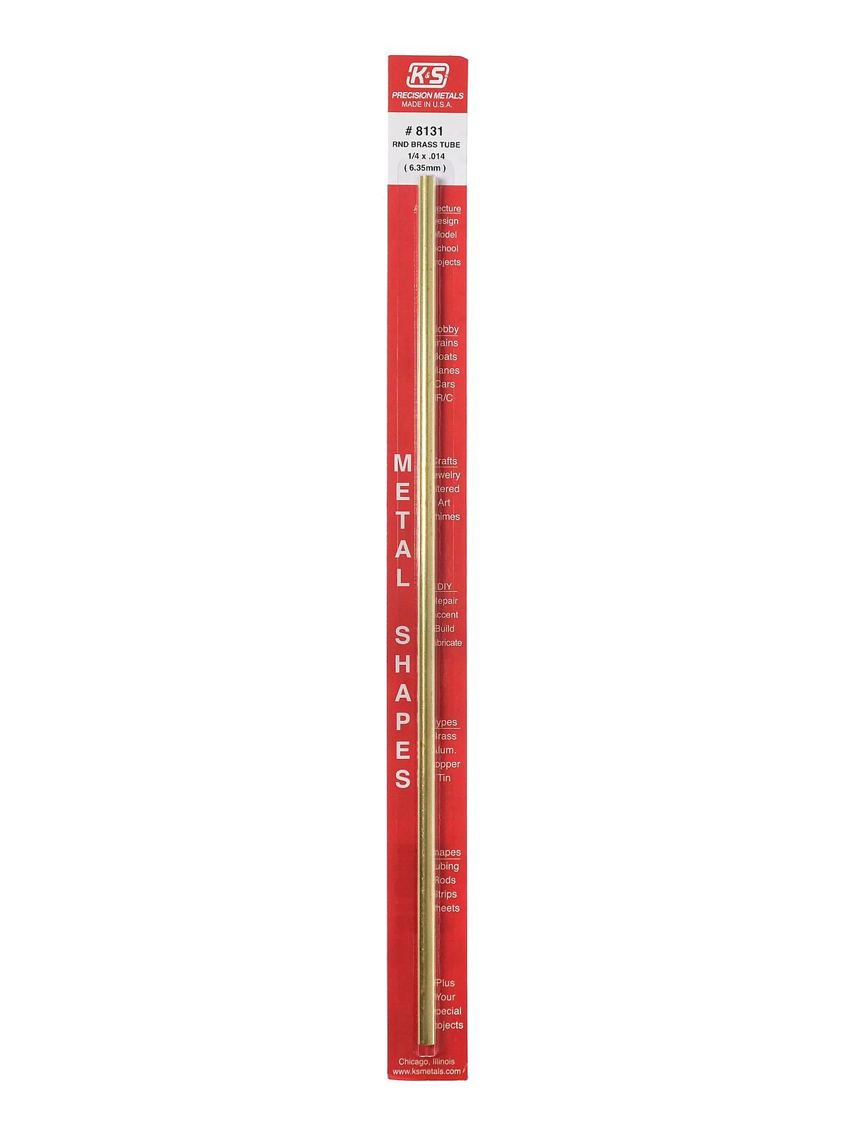 Metal Tubing brass 1 4 in. x .014 in. x 12 in. tubing