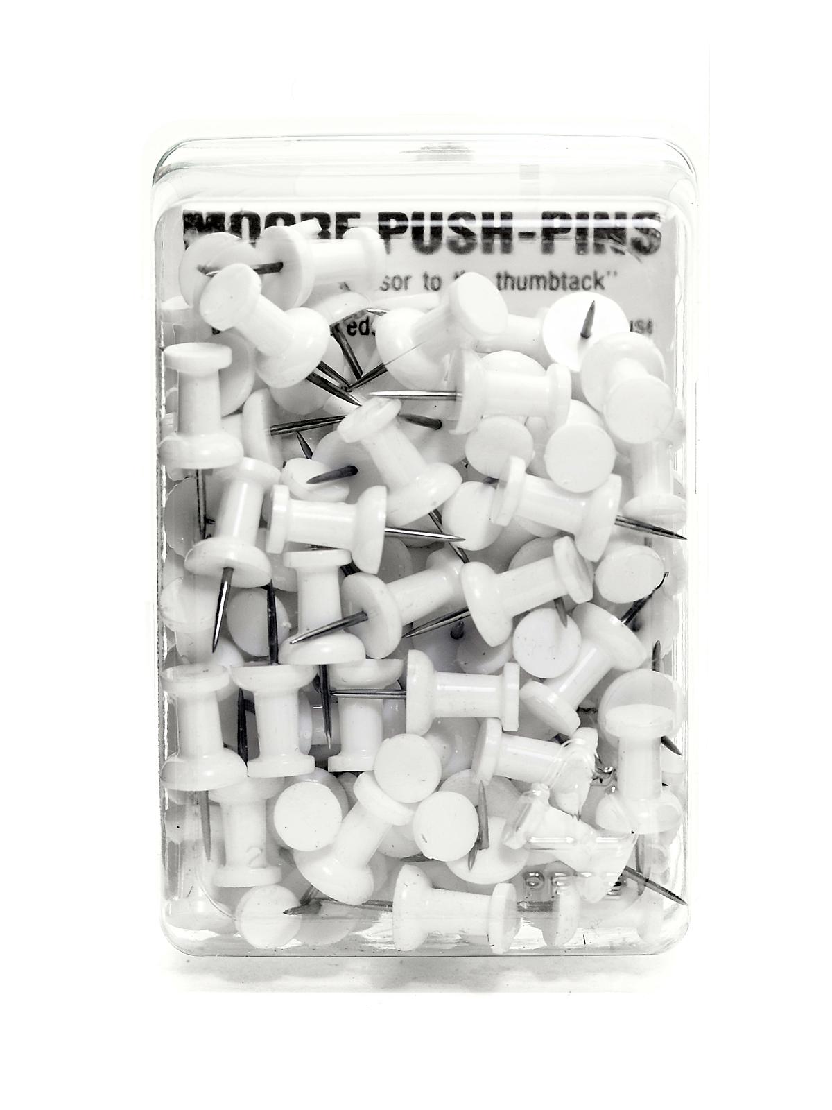 Push Pins White Plastic Pack Of 100