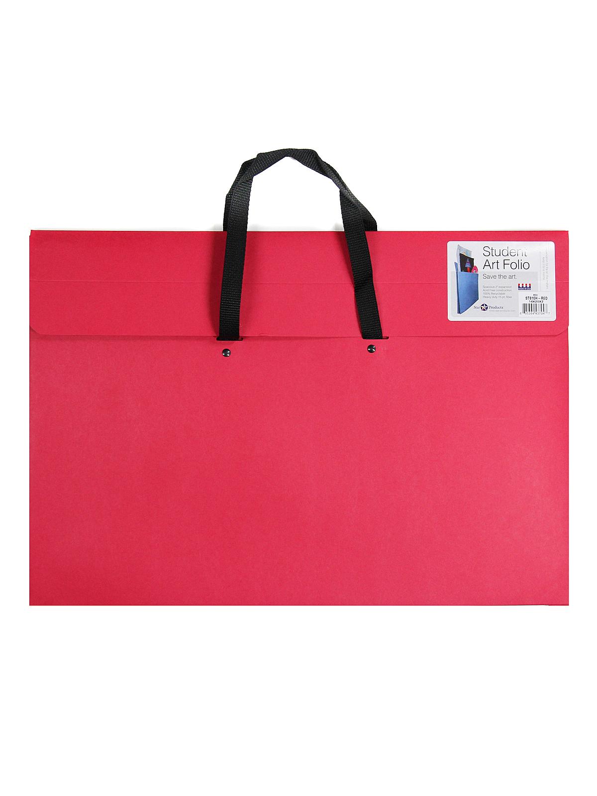 Student Art Folio with Handles 14 in. x 20 in. x 2 in. red