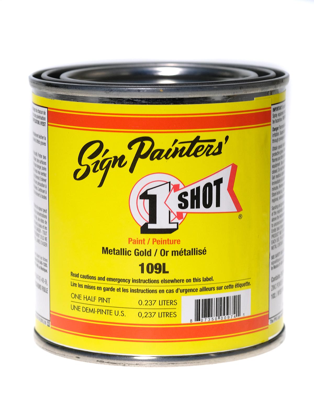 Lettering Enamel metallic gold half pint 109L