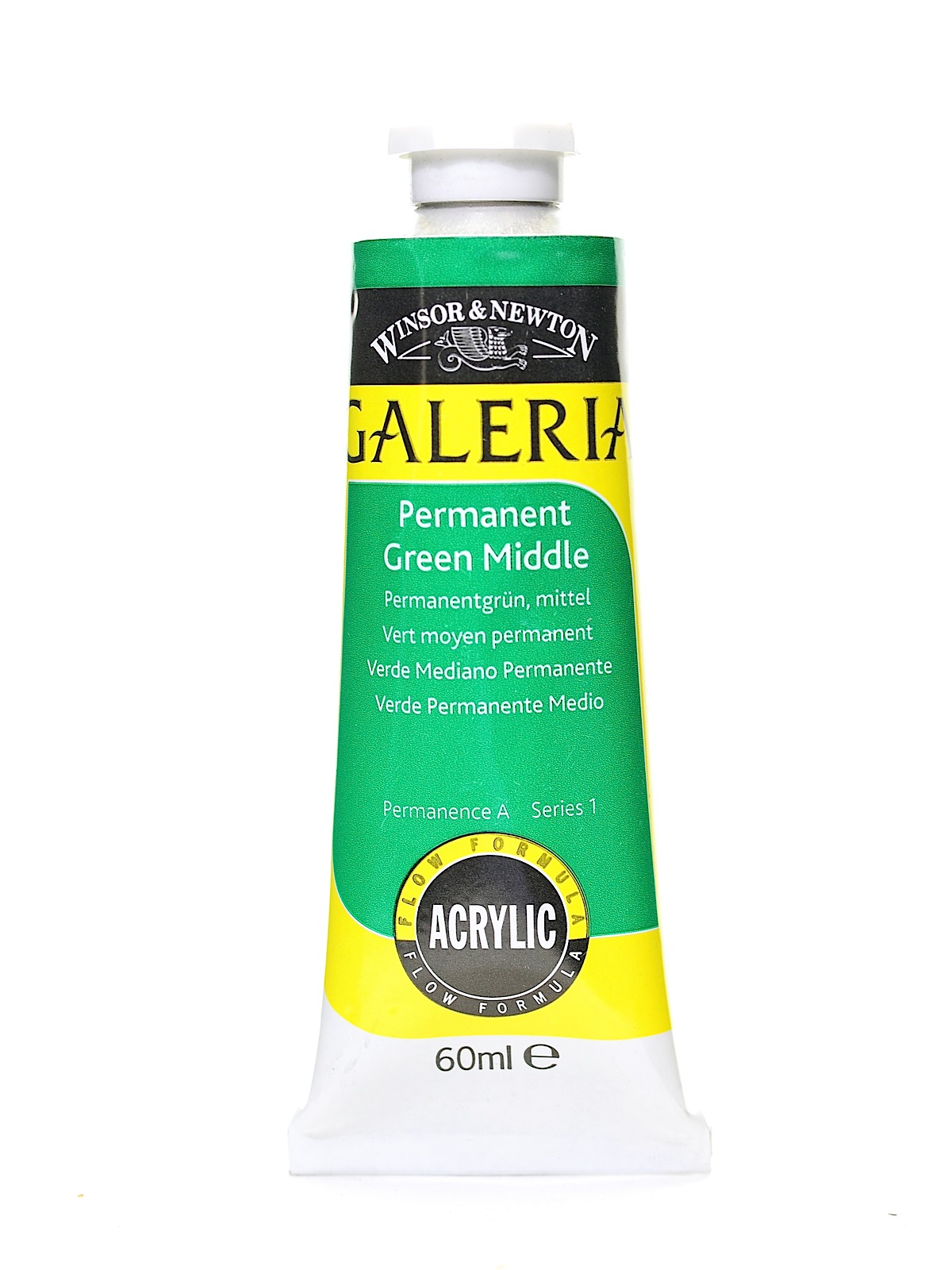 Galeria Flow Formula Acrylic Colours permanent green middle 60 ml 484