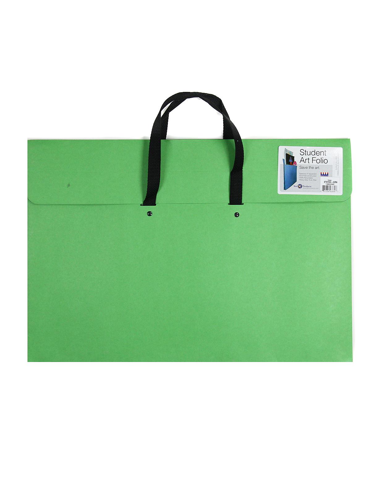 Student Art Folio with Handles 14 in. x 20 in. x 2 in. green