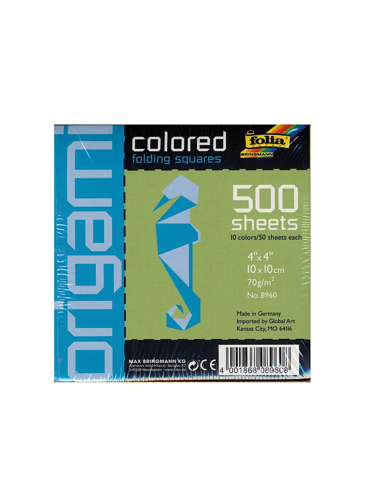 Origami Colored Folding Squares assorted colors 4 in. x 4 in. 500 sheets