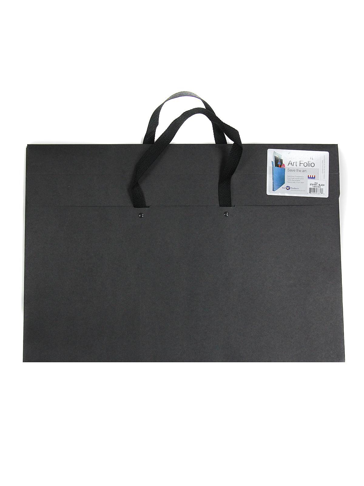 Student Art Folio with Handles 14 in. x 20 in. x 2 in. black