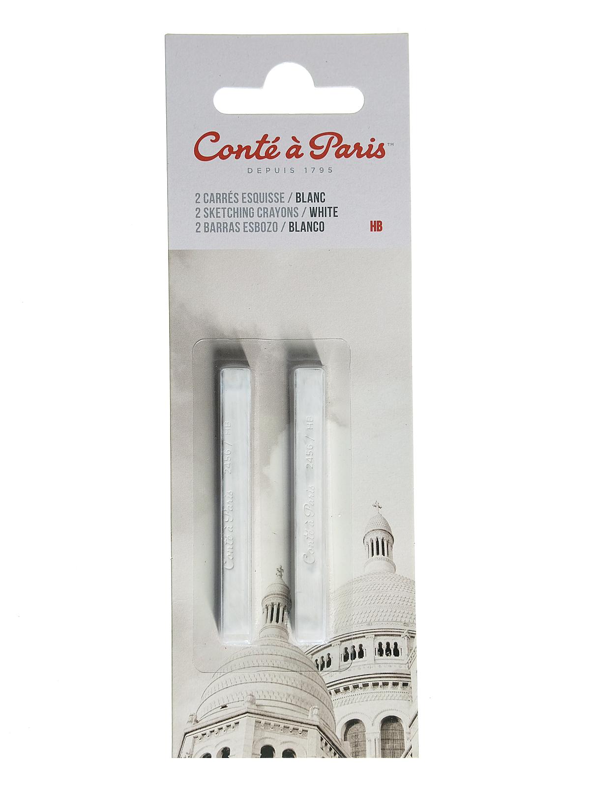 Crayons White Hb Pack Of 2