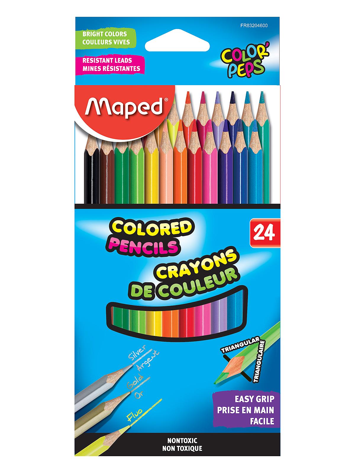 Triangular Colored Pencil Sets Assorted Set Of 24