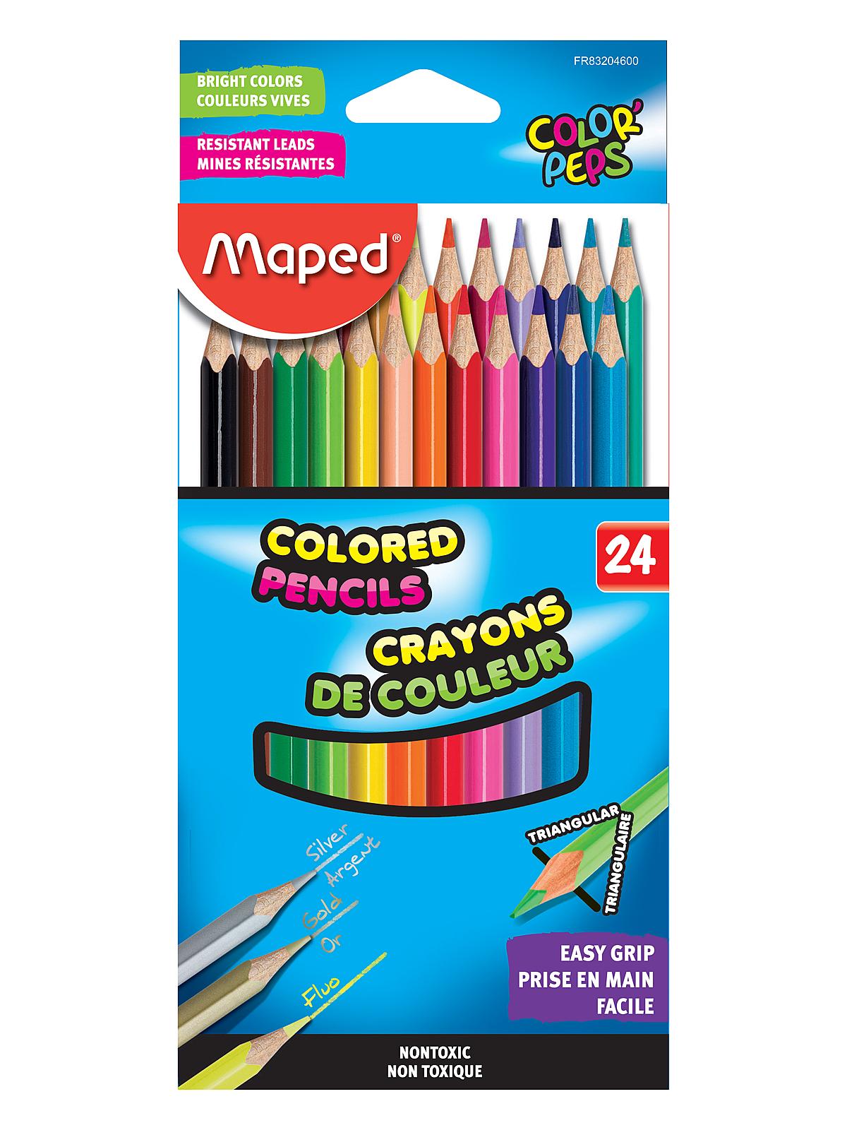 Triangular Colored Pencil Sets assorted set of 24