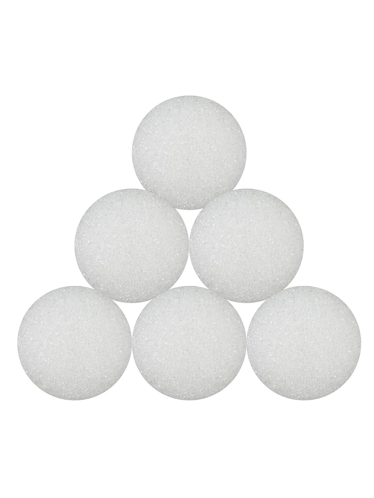 Styrofoam Snowballs 3 in. pack of 6