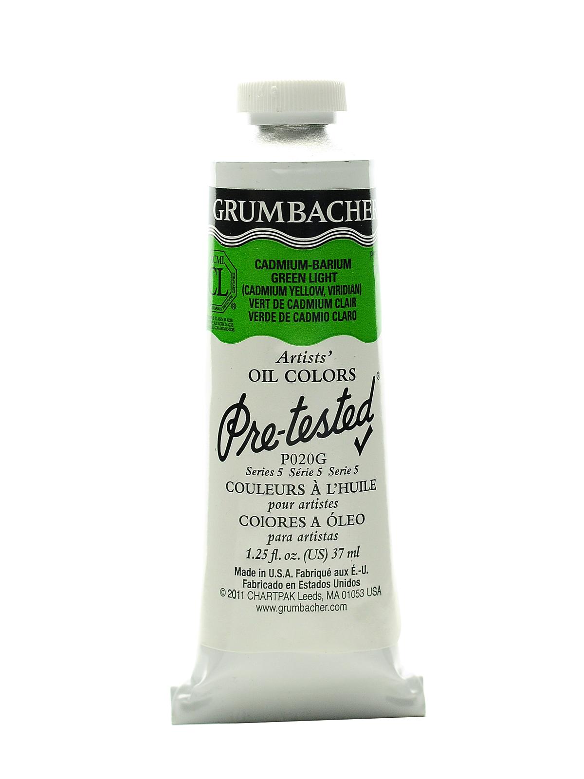 Pre-Tested Artists Oil Colors cadmium-barium green light P020 1.25 oz.