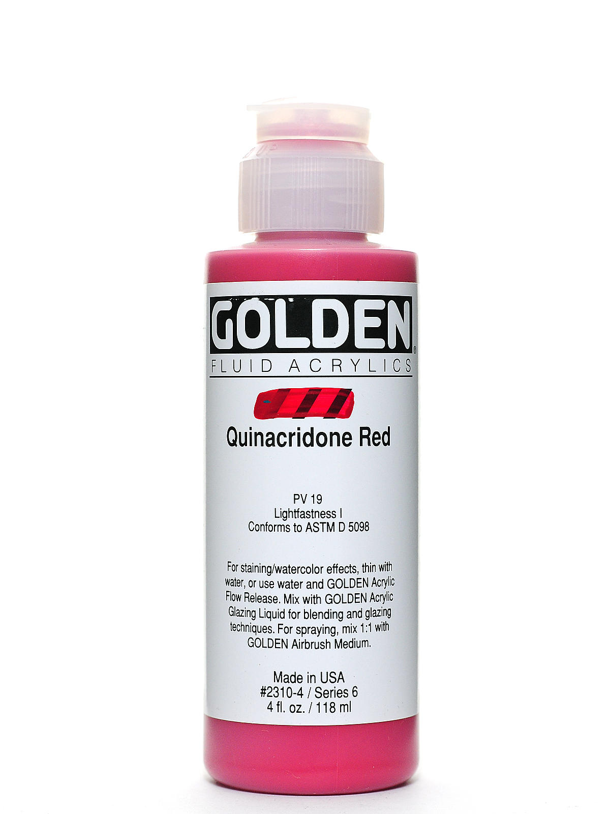Fluid Acrylics quinacridone red 4 oz.