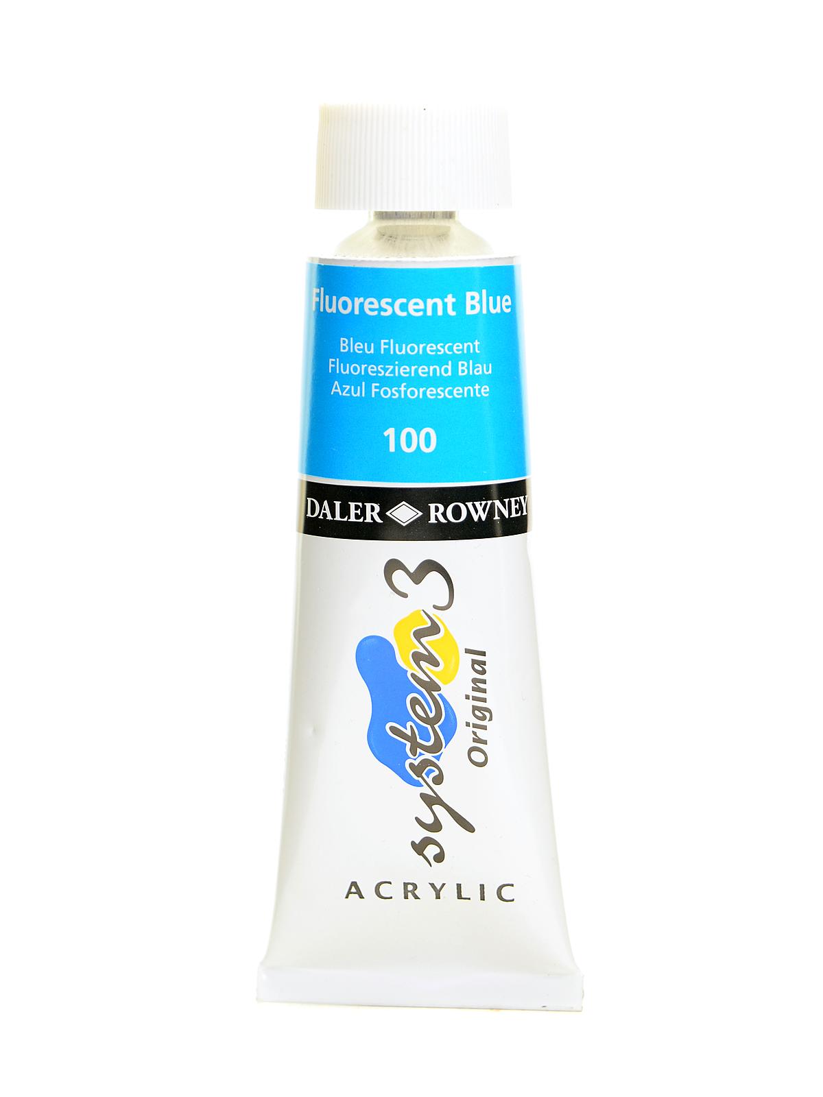 System 3 Acrylic Colour Fluorescent Blue 75 Ml