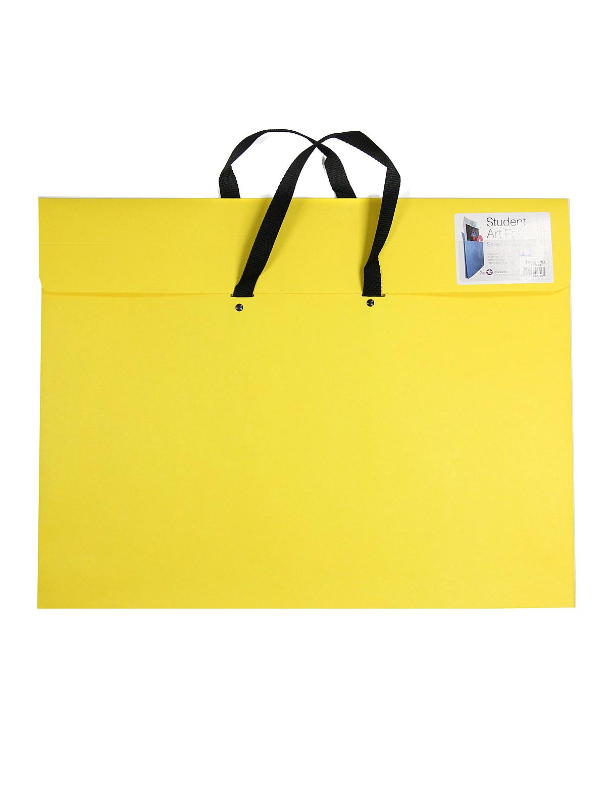 Student Art Folio with Handles 17 in. x 22 in. x 2 in. yellow