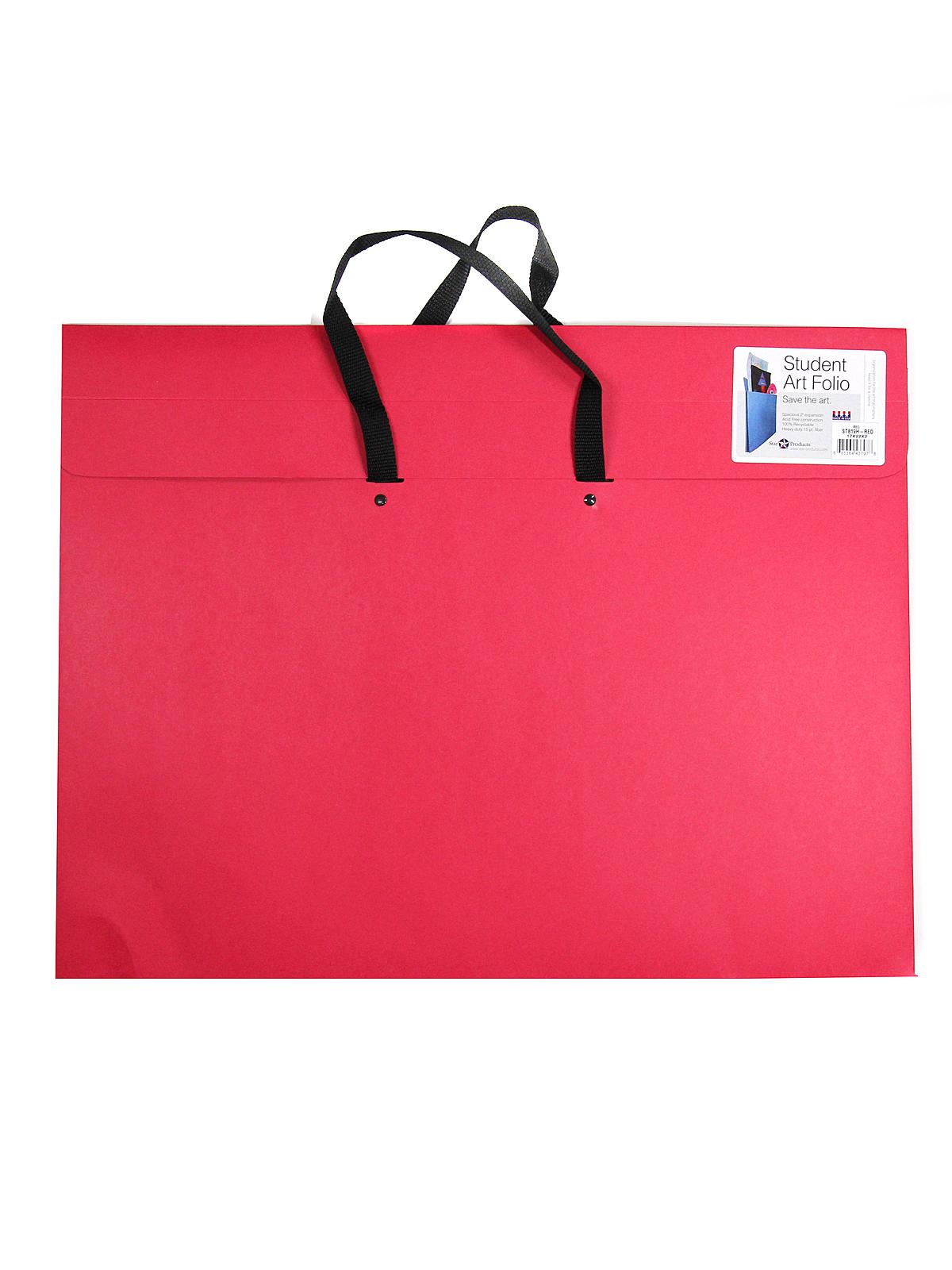 Student Art Folio with Handles 17 in. x 22 in. x 2 in. red