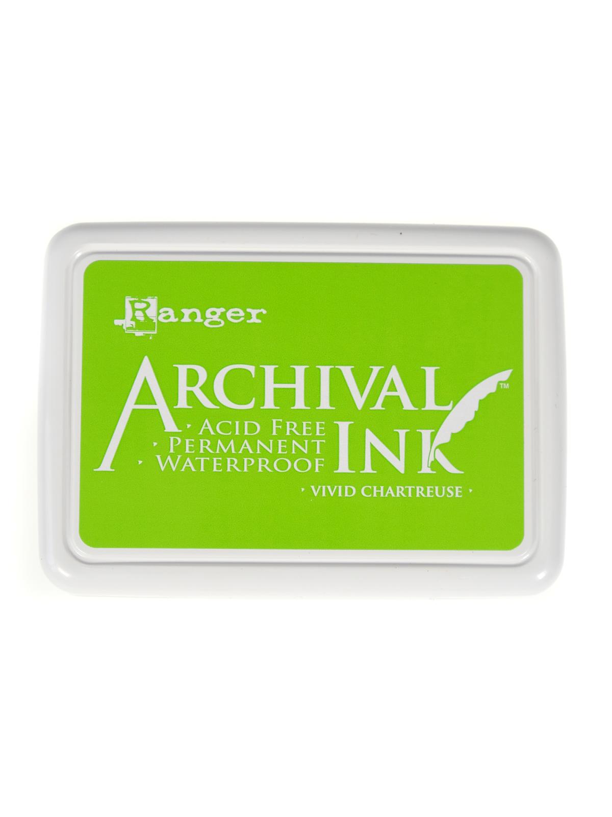 Archival Ink vivid chartreuse 2 1 2 in. x 3 3 4 in. pad