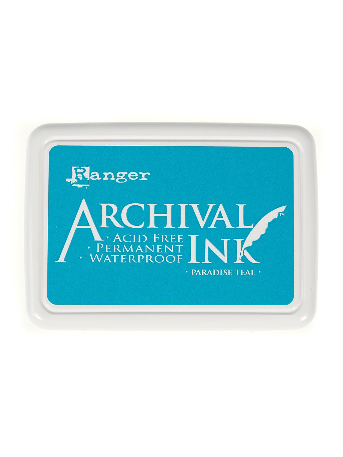Archival Ink paradise teal 2 1 2 in. x 3 3 4 in. pad