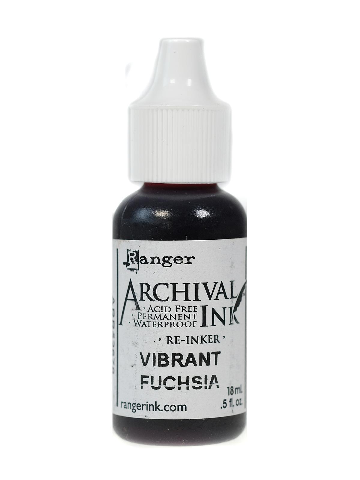 Archival Ink vibrant fuchsia 0.5 oz. re-inker bottle