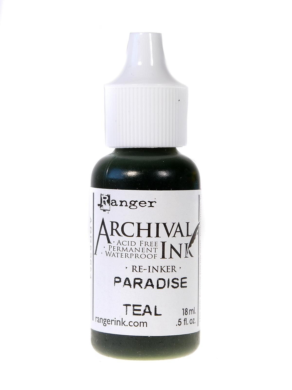Archival Ink paradise teal 0.5 oz. re-inker bottle