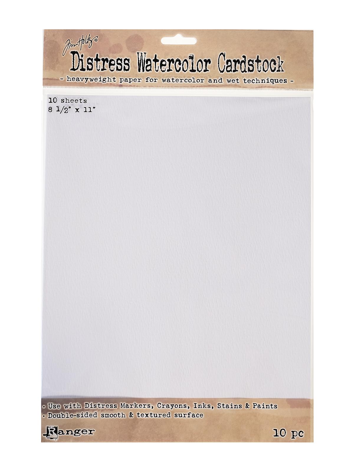 Tim Holtz Distress Watercolor Cardstock 8 1 2 in. x 11 in. 10 sheets